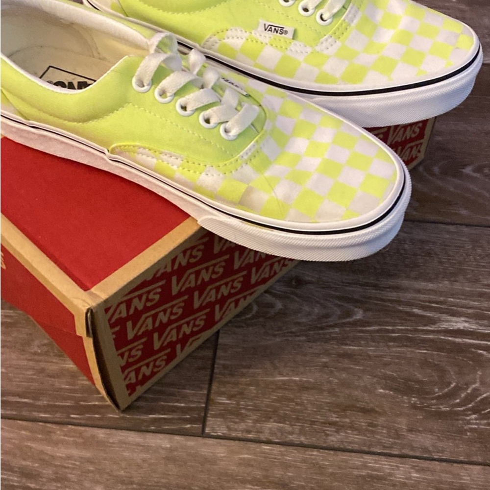 Vans Lime Checkered Era Sneakers